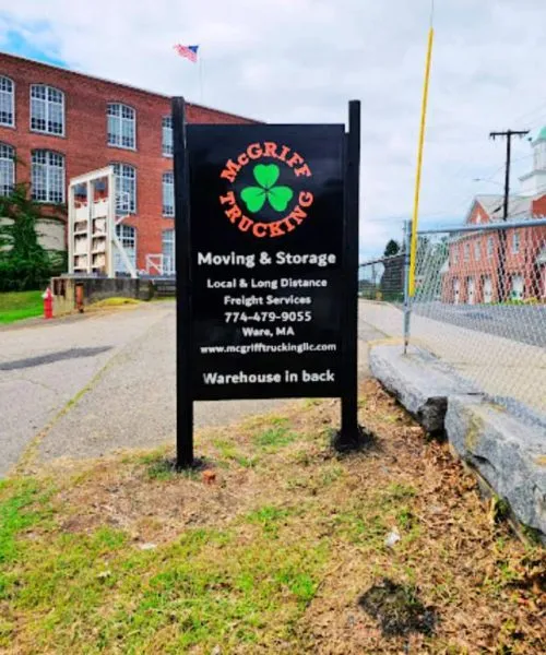 McGriff Storage sign in Ware, MA