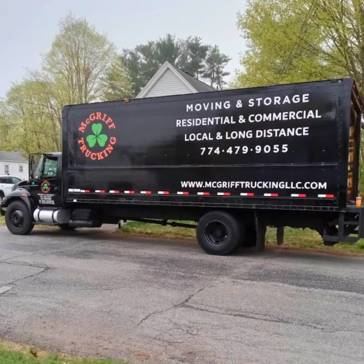 McGriff Trucking box truck on the road